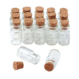 20pcs Glass Jar Bead Containers with Cork Stoppers 18x10mm