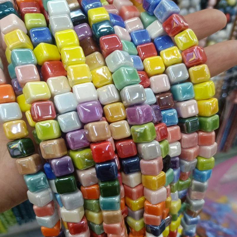 20pcs Mix 8mm Ceramic Beads For Jewelry Making DIY Loose Ceramics Bead