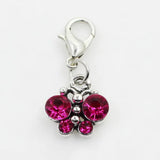 20pcs Crystal Butterfly Dangle Charms DIY Necklace Bracelet Jewelry