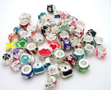 20pcs Mix European Charms Flower Heart Spacer Beads for Bracelets