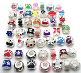 20pcs Mix European Charms Flower Heart Spacer Beads for Bracelets
