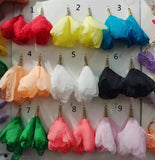 20pcs Mix Colors Flower Pendants for DIY Jewelry Findings 7mm Length