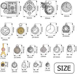 20pcs Mixed Antique Charms Alloy Clock Watch Gear Steampunk Pendants