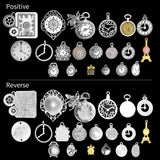 20pcs Mixed Antique Charms Alloy Clock Watch Gear Steampunk Pendants