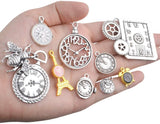 20pcs Mixed Antique Charms Alloy Clock Watch Gear Steampunk Pendants