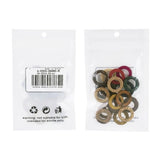 20pcs Mixed Dyed Wood Hollow Beads Coconut Rings Jewelry Findings