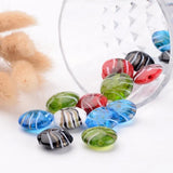 20pcs Mixed Flat Round Sand Lampwork Beads for Jewelry Making