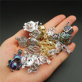 20pcs Mixed Hybrid Pearl Cage Necklace Pendant Aromatherapy Oil Diffuser