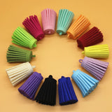 20pc Mixed Suede Tassel Keychain Charms 30mm