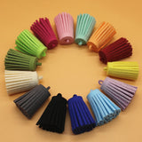 20pc Mixed Suede Tassel Keychain Charms 30mm