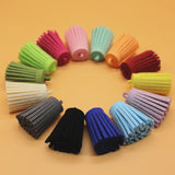 20pc Mixed Suede Tassel Keychain Charms 30mm