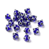 20pcs Multicolor Six Eyes Evil Eye Lampwork Beads for Jewelry Making