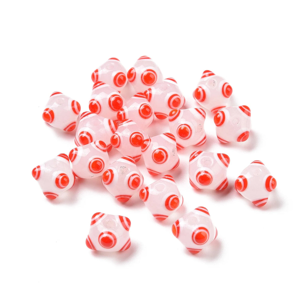 20pcs Multicolor Six Eyes Evil Eye Lampwork Beads for Jewelry Making
