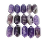 20pcs Amethysts Crystal Stone Pendant 25x10mm DIY Jewelry Making