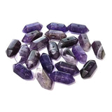 20pcs Amethysts Crystal Stone Pendant 25x10mm DIY Jewelry Making