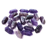 20pcs Amethysts Crystal Stone Pendant 25x10mm DIY Jewelry Making