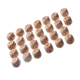 20pcs Natural Beech Wood Letter Beads A-Z for Baby Teether Chewing