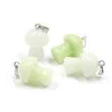 20pcs Natural Crystal Stone Mushroom Pendants 20x15mm