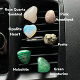 20pcs Crystal Stone Car Air Outlet Decoration Amethyst Rose Quartz Ornament