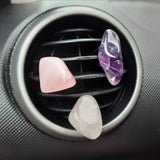 20pcs Crystal Stone Car Air Outlet Decoration Amethyst Rose Quartz Ornament