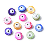 20pcs Enamel Eye Shell Beads Glossy for DIY Summer Jewelry