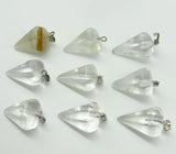 20pcs Natural Stone Pendulum Pendants for DIY Jewelry Making