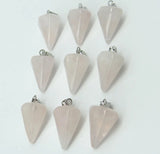 20pcs Natural Stone Pendulum Pendants for DIY Jewelry Making
