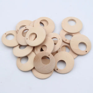 20pcs Natural Wood Beads Round Jewelry DIY Earring For Baby Kids Toys Spacer Bea