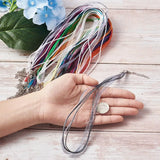 20pcs Organza Ribbon Necklace Cord Iron Clasp 430mm Long 6mm Wide