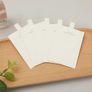 20pcs Necklace Ring Display Package Hole Paper Cards Jewelry Accessories