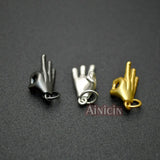 20pcs OK Gestures Hand Charms for DIY Jewelry Making