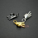 20pcs OK Gestures Hand Charms for DIY Jewelry Making