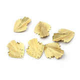 Raw Brass Leaf Charms Pendant for Jewelry Making - 20pcs