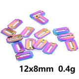 20pcs Rainbow Blade Charms Pendant for DIY Jewelry Making 12*8mm