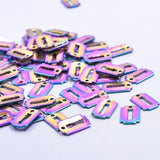 20pcs Rainbow Blade Charms Pendant for DIY Jewelry Making 12*8mm