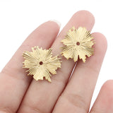 20pcs Raw Brass Leaf Charms Earrings Jewelry Findings