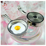 20pcs Vintage Alloy K Antique Bronze Pan Fried Egg Charms Pendant