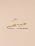 20pcs Nose Rings Studs Round Beads Body Piercing Jewelry Earrings