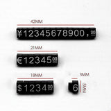 20pcs Numerals Tag Assembly Blocks Euro Display Frame