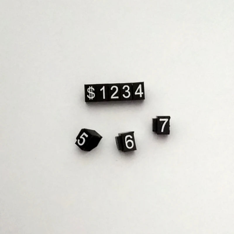 20pcs Numerals Tag Assembly Blocks Euro Display Frame