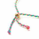 20pcs Colorful Nylon Thread Braided Bracelet Cord with Stopper Bead