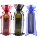 20pcs Organza Wine Bags Olive Wine Bottle Covers Packaging Bag Drawstring