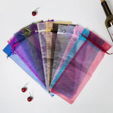 20pcs Organza Wine Bags Olive Wine Bottle Covers Packaging Bag Drawstring
