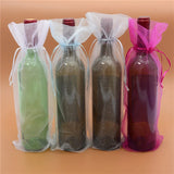 20pcs Organza Wine Bags Olive Wine Bottle Covers Packaging Bag Drawstring