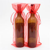 20pcs Organza Wine Bags Olive Wine Bottle Covers Packaging Bag Drawstring