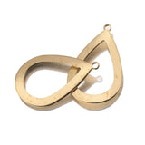20pcs Brass Hollow Teardrop Charms Pendant Jewelry Making Supplies