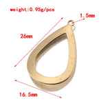 20pcs Brass Hollow Teardrop Charms Pendant Jewelry Making Supplies