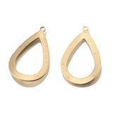 20pcs Brass Hollow Teardrop Charms Pendant Jewelry Making Supplies