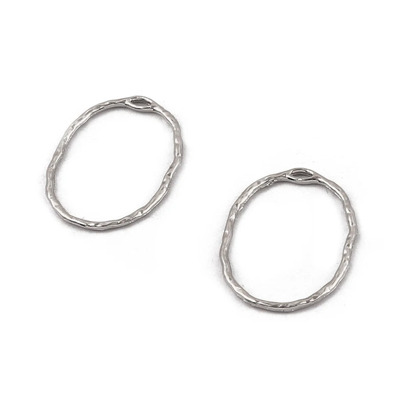 20pcs Oval Shape Charms Silver/Gold Alloy Pendant 21.9*30mm