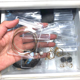 20pcs Clear Plastic Mini Jewelry Bags Zipper Storage Pouch